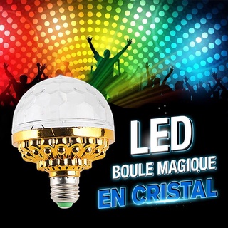 E27 โคมไฟดิสโก้บอล LED 6W RGB หมุนได้ สําหรับตกแต่งเวที ปาร์ตี้