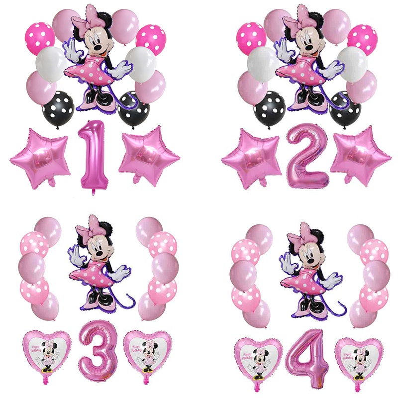 mikcey-minnie-mouse-ลูกโป่ง-ลายมิกกี้-มินนี่เมาส์-32-นิ้ว-สําหรับตกแต่งปาร์ตี้วันเกิดเด็ก-14-ชิ้น