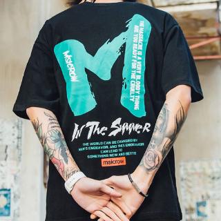 【ใหม่】เสื้อยืดผู้ชายและผู้หญิงเสื้อยืดคอกลม ทรงโอเวอร์ไซซ์ พิมพ์ลาย สวมใส่สบาย สำหรับผู้ชาย