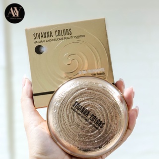 Sivanna color เเป้งพัฟตลับทอง Natura and Delicate Powder HF689