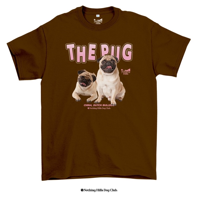 เสื้อยืดสุดคิ้วลาย-pug-ปั๊ก-classic-cotton-unisex-by-nothing-hills-ใหม่