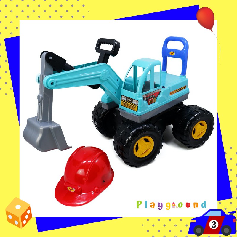 รถเด็กนั่ง-รถตักดิน-คันใหญ่-รถแมคโคร-big-size-toy-excavator-9938