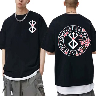 [S-5XL] เสื้อยืด ผ้าฝ้าย พิมพ์ลายการ์ตูนอนิเมะกราฟฟิค มังงะ Berserk Guts สไตล์ฮาราจูกุ แนวสตรีท คลาสสิก สําหรับผู้ชาย แล