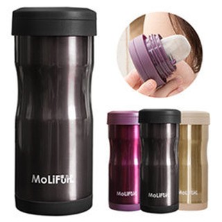 MoLiFun กระติกน้ำสแตนเลสสูญญากาศ พร้อมใส้กรองถอดได้ 350ml - สีเทา