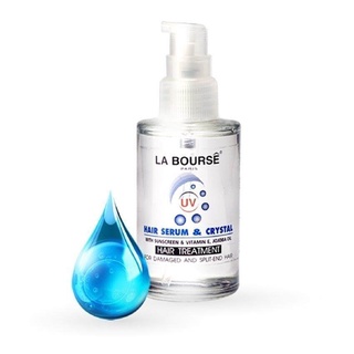 La Bourse Hair Serum &amp; Crystal ลาบูสส์ แฮร์ เซรั่ม คริสตัล 60 ml. เซรั่มฟื้นฟูผมแห้งเสีย แตกปลาย ฟื้นฟูผมเสียเร่งด่วน คุณภาพเยี่ยม