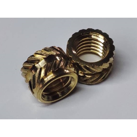 10ชิ้น-เกลียวทองเหลืองm5-สำหรับงานพิมพ์-3-มิติ-10pcs-m5-nut-insert-for-3d-printed-part-m5x5x7