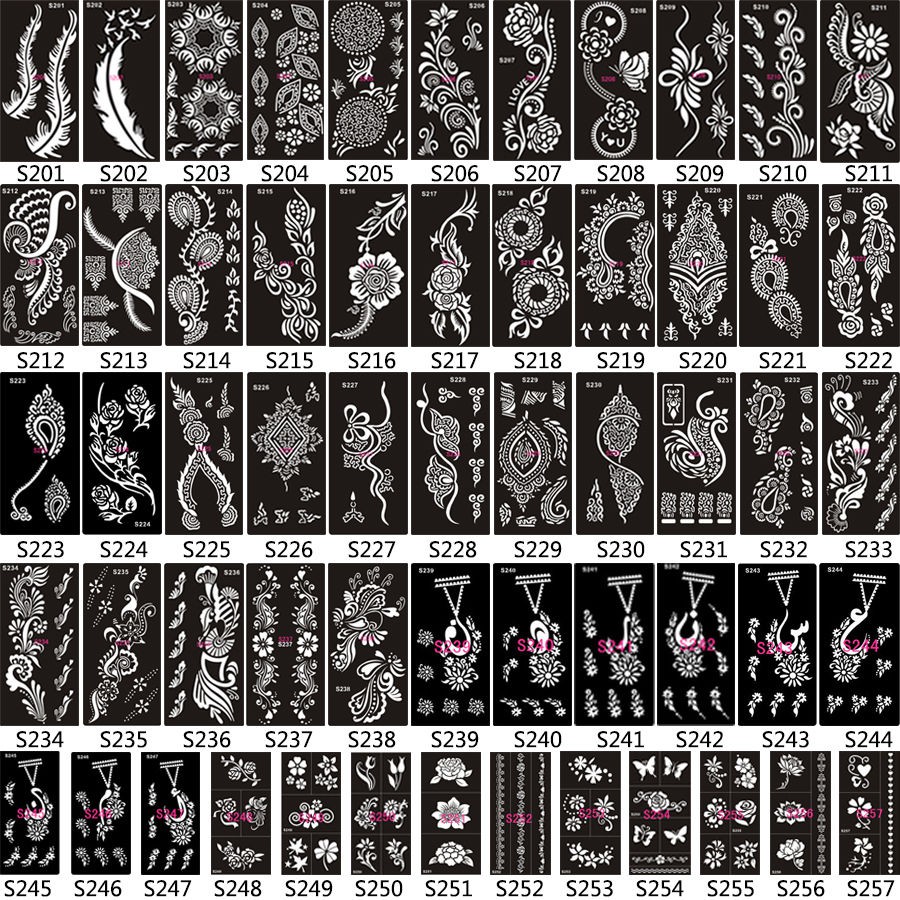 สติ๊กเกอร์แทททูติดร่างกายชั่วคราวรูปดอกไม้สีด-ํา-1-แผ่น-1920