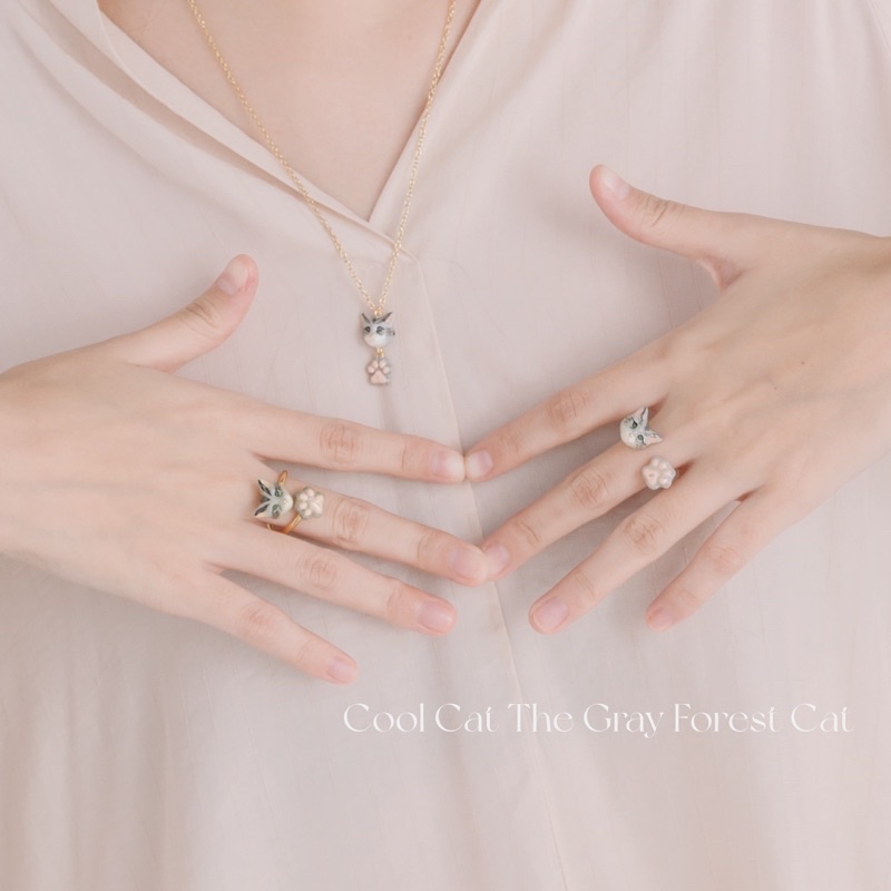 fairy-tales-cool-cat-the-gray-forest-cat-necklace-สร้อยคอแมว-แมวฟอเรสต์เทา-handmade