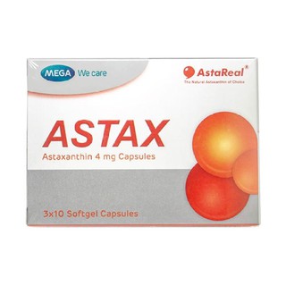 Mega We Care Astax (30แคปซูล) แอสตาแซนติน สารต้านอนุมูลอิสระ