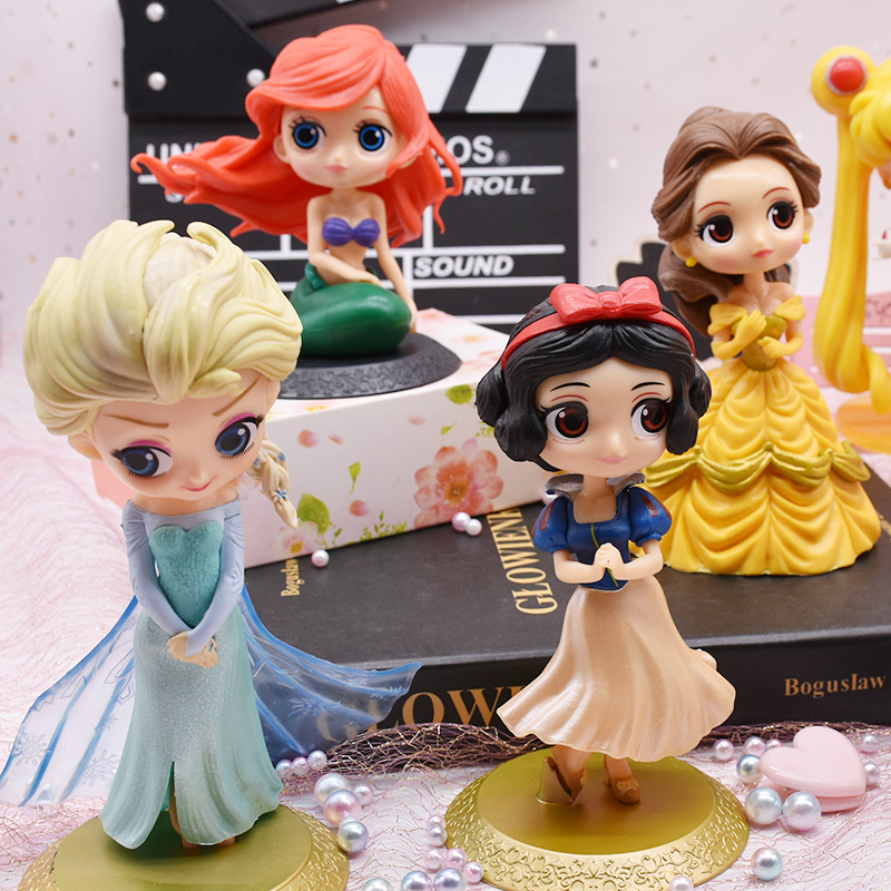 elsa-anna-snow-white-belle-ตุ๊กตาเจ้าหญิง-สําหรับตกแต่งเค้ก