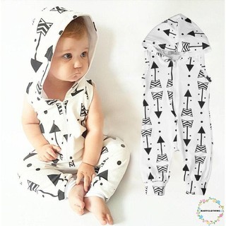 ICB-0-2Y ทารกทารกแรกเกิดเด็กทารกเด็กชาย Romper Hooded Jumpsuit บอดี้สูทเสื้อผ้า Outfit