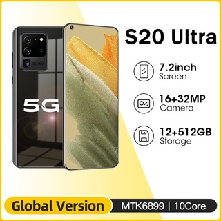 ภาพหน้าปกสินค้าสมาร์ทโทรศัพท์Global Version S20 Ultra Smartphone 7.2 Inch Android Mobile Phones RAM 12GB ROM 512GB Celulares 4G 5G Phon ที่เกี่ยวข้อง