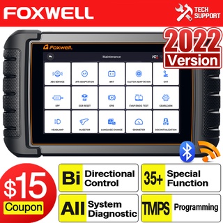 Foxwell NT809TS OBD2 เครื่องสแกนเนอร์บลูทูธไร้สาย TPMS ระบบสแกนน้ํามัน DPF EPB SAS EPB SRS CTV ODO รีเซ็ตเทอร์โบ