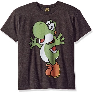 【🔥🔥】100%cotton เสื้อยืดผู้ชายแฟชั่น Nintendo Boys Super Mario Yoshi Icon Graphic T-Shirt men เสื้อ ยืด ผู้ชาย คอกลม โ