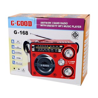 ภาพขนาดย่อของภาพหน้าปกสินค้าG-GOOD เครื่องเล่นวิทยุ AM/FM/MP3 รุ่น G-168 จากร้าน lixiaominlala บน Shopee