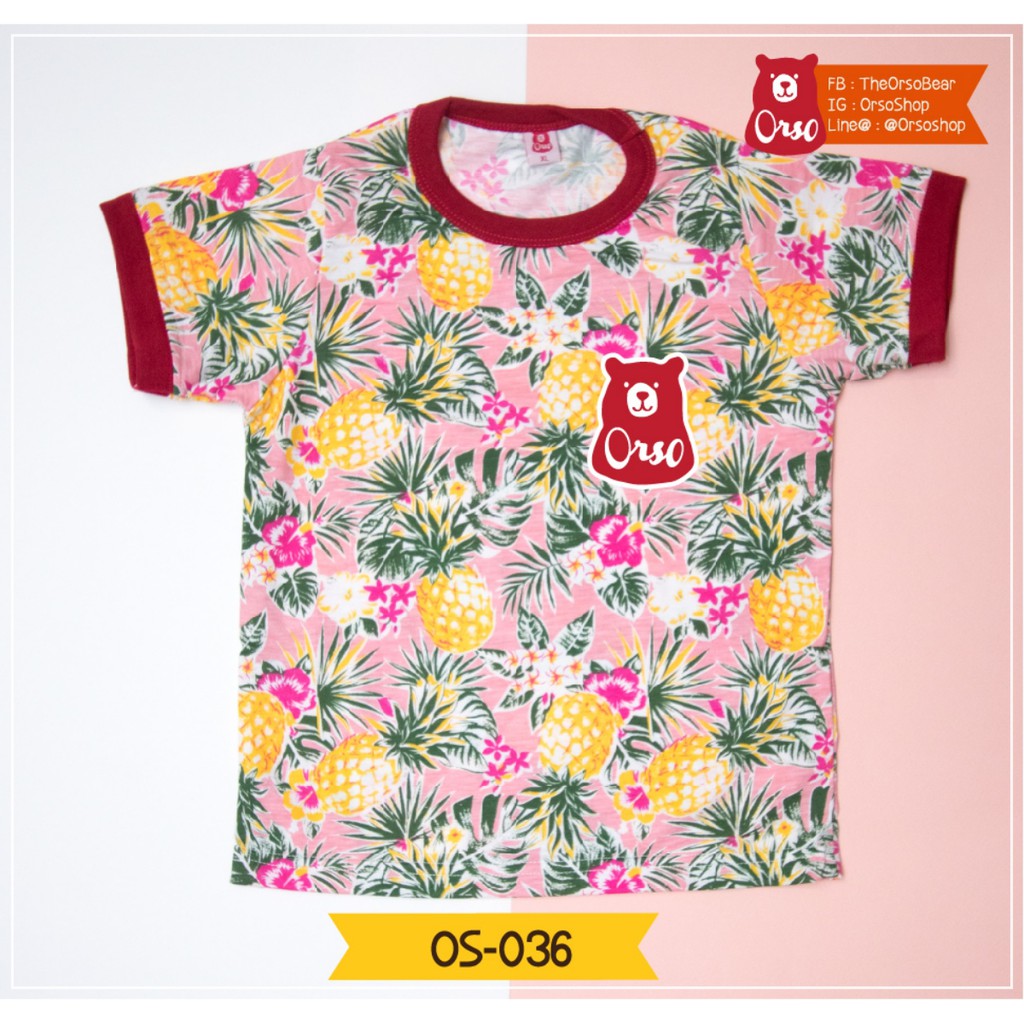 ภาพหน้าปกสินค้าเสื้อครอบครัว เสื้อลายดอก เสื้อเด็ก รหัส OS-086
