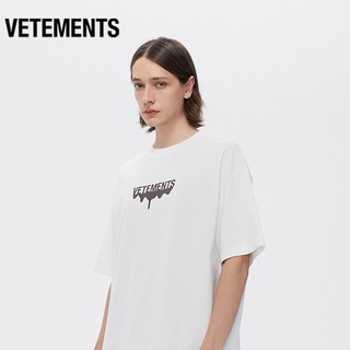 Vetements เสื้อยืดแขนสั้นลําลอง ทรงหลวม แฟชั่นฤดูร้อน สําหรับผู้ชาย และผู้หญิง แขนสั้น