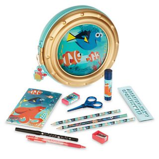 Finding Dory Zip-Up Stationery Kit -- เซตเครื่องเขียน สี และอุปกรณ์ ลายไฟน์ดิ้ง ดอรี่ สินค้านำเข้า Disney USA