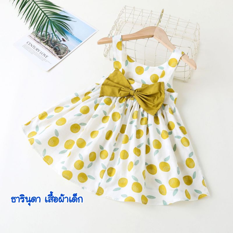 พร้อมส่งร้านไทย-เดรสแขนกุด-แต่งโบว์ใหญ่ด้านหลัง