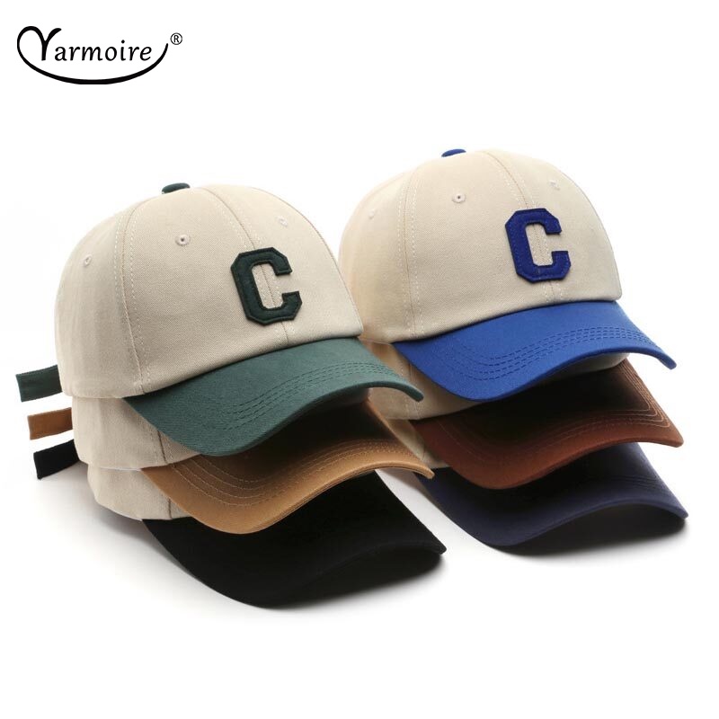 หมวกเบสบอล-ปักลายตัวอักษร-c-ปรับขนาดได้-แฟชั่นฤดูร้อน-สําหรับผู้ชาย-และผู้หญิง