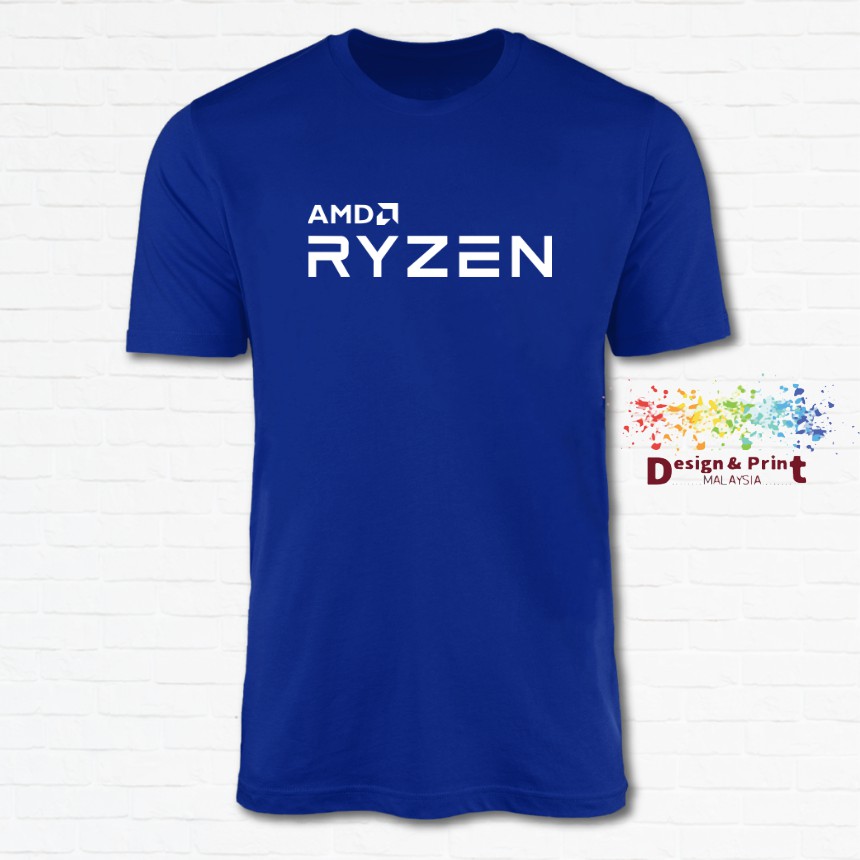 เสื้อยืด AMD Ryzen Logo_Unisex T-Shirt Tshirt Baju 100% Cotton | Shopee ...