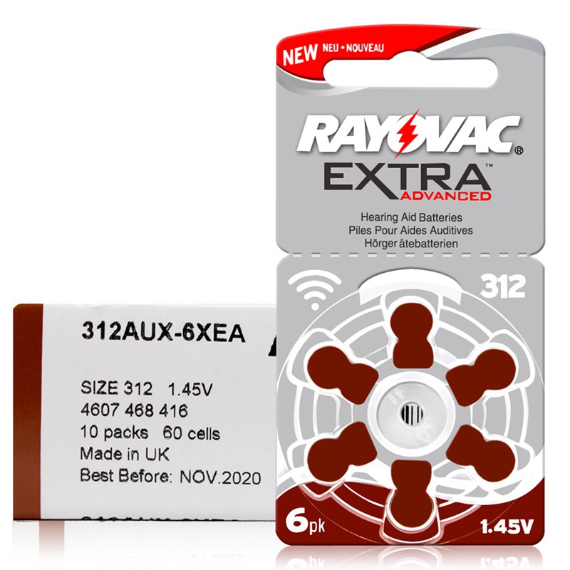 ถ่านเครื่องช่วยฟัง-กระดุม-rayovac-a312-ส่ง-เร็ว-ส่งจากไทย