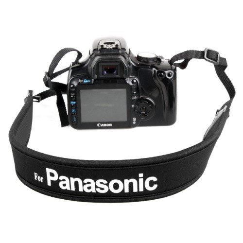 สายคล้องกล้อง-แบบนิ่ม-neoprene-รุ่น-panasonic-สายสีดำ-อักษรขาว-1379