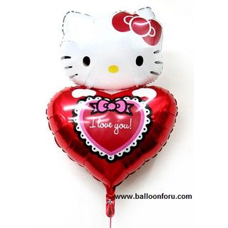 ลูกโป่งคิตตี้ Hello kitty I love you Balloon ขนาด 48*74cm