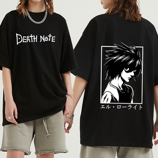 T-shirt  เสื้อยืดแขนสั้น ผ้าฝ้าย 100% พิมพ์ลายการ์ตูนอนิเมะ Death Note Shinigami Ryuk สไตล์ญี่ปุ่น สําหรับผู้ชายS-5XL