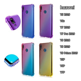 เคส huawei Y5P Y6P Y7P Y5 Y7 Pro Y9 2019 case เคสซิลิโคน huawei Y6s Y9 2018 Y9 prime 2019 เคสกันกระแทก soft cases กรณีที่มีสีสัน