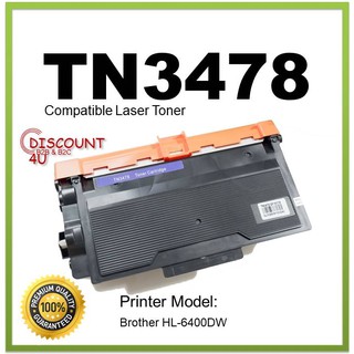 Discount4U ตลับหมึกเลเซอร์เทียบเท่า Toner TN-3478 / TN3478 ใช้กับ เครื่อง Brother HL-6400DW
