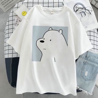การ์ตูนหมี Kawaii พิมพ์กราฟิกเสื้อยืดผู้หญิง Harajuku ความงามสีขาวเสื้อ TShirt 2021 ฤดูร้อนใหม่แฟชั่น Y2k หญิง T เสื้อ