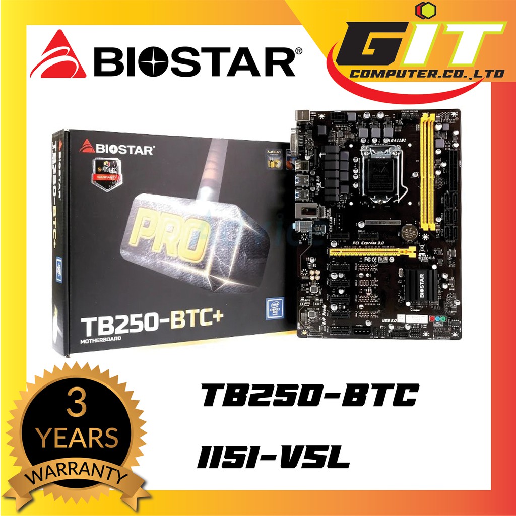 [ใช้โค้ด INCGRE15 ลด15%](1151-VSL) BIOSTAR Mainboard(เมนบอร์ด) TB250 ...