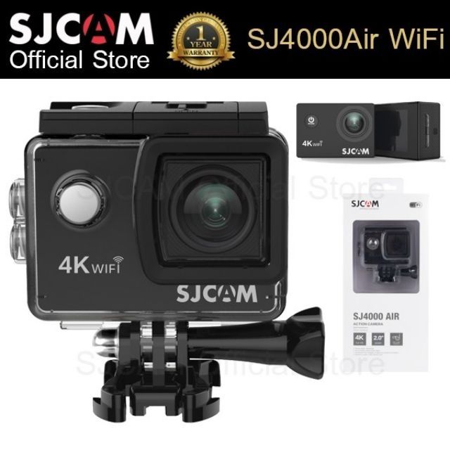 ภาพสินค้าSJCAM SJ4000 Air 4K Action Camera Wifi Air สีดำ กล้องกันน้ำ 30 เมตร กล้องติดหมวกกันน๊อค ประกัน 1ปี กล้องแอคชั่น Web Cam จากร้าน sjcam_officialstore บน Shopee ภาพที่ 3