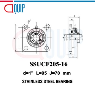 SSUCF205-16EHB LDK ตลับลูกปืนตุ๊กตา สเตนแลส SUCF205-16EHB ( STAINLESS ...
