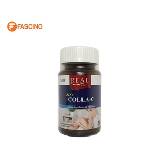 Real Elixir Zinc Colla-c คอลลาเจน 1,000 มก. ผสม ซิงค์ 30 เม็ด