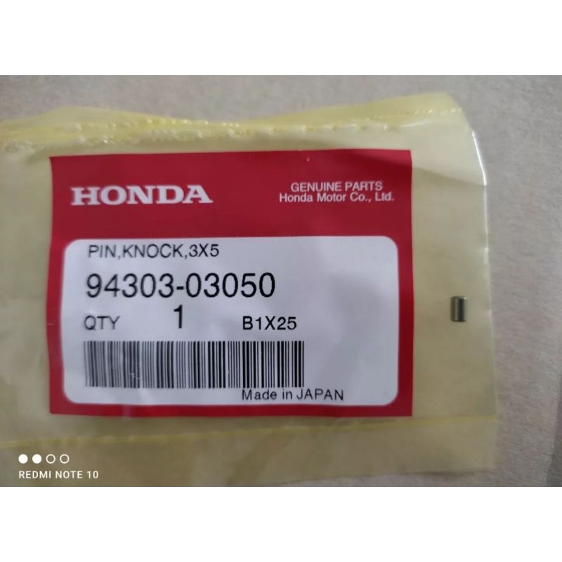 สลักดักเฟืองปั๊มน้ำมันเครื่อง-honda-เวฟ125-msx-125-อะไหล่แท้ศูนย์-รหัส-94303-03050