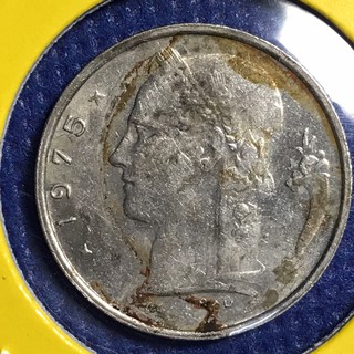 เหรียญเก่า #13990 เบลเยี่ยม ของแท้ ปี1975 เหรียญต่างประเทศ เหรียญหายาก เหรียญสะสม