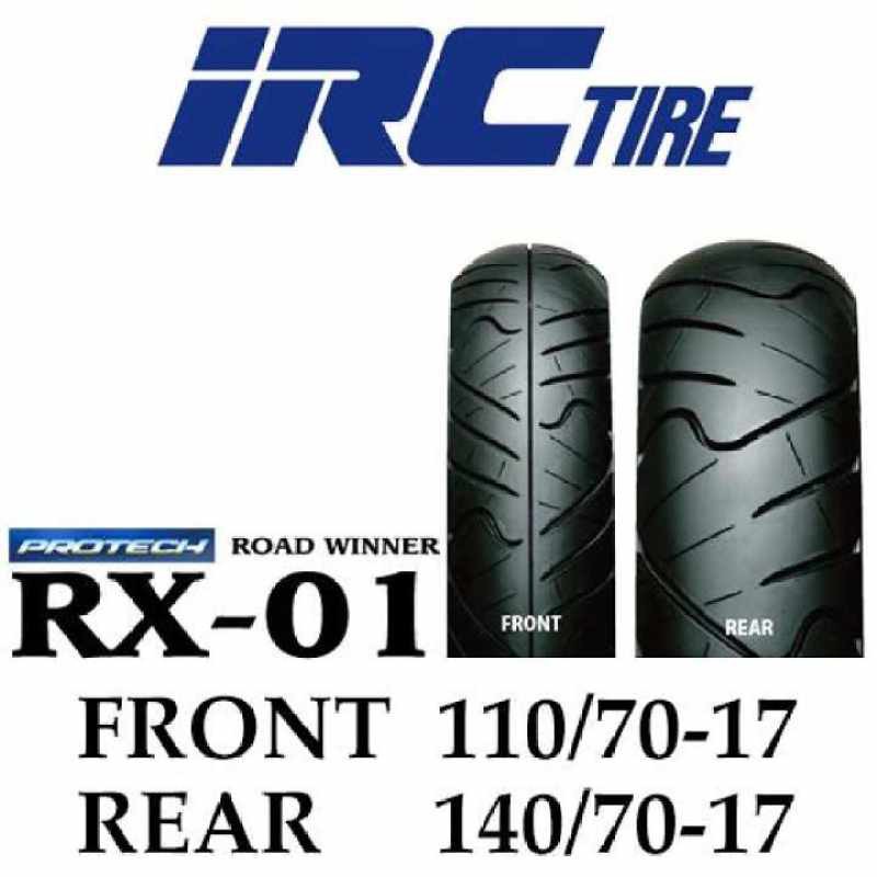 ยางนอก IRC Road Winner RX-01 เบอร์ 110/70-17,140/70-17 TL ใส่ M-Slaz ...
