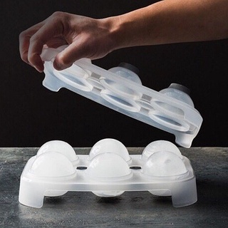 Jumbo ice ball tray ถาดน้ำแข็งบอลวิสกี้ ถาดน้ำแข็งกลม 6 ลูก