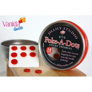 ยางดันเข็ม ใช้ติดแทนปลอกนิ้ว - Poke A Dots Sticky Thimbles ของ Jillily Studio บรรจุกล่องละ 18 ชิ้น (USA)