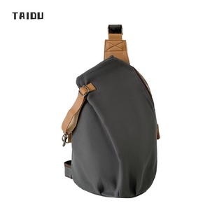 TAIDU ไตล์เกาหลีความจุขนาดใหญ่ไหล่กระเป๋าแนวทแยงกีฬาและการพักผ่อนที่เรียบง่ายแบบพกพาผ้าใบกระเป๋าหน้าอก