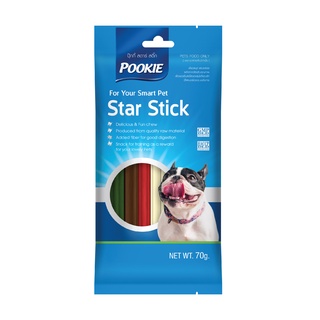 Pookie star stick ขนมขัดฟัน รวมรส7 0g x 1 ซอง