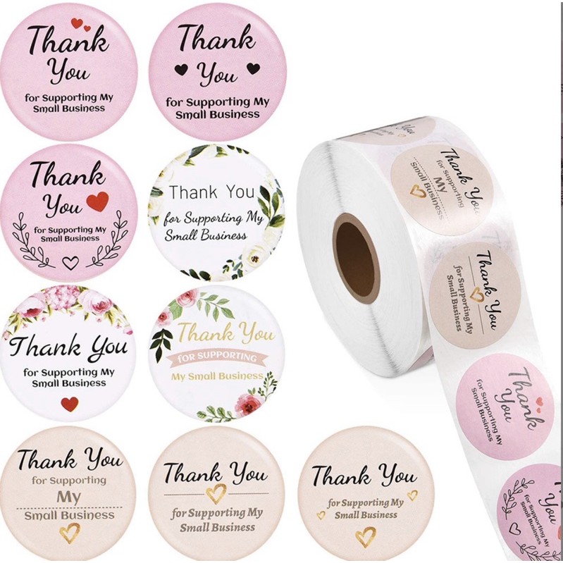 ราคาและรีวิวสติกเกอร์ Thank you 20ดวง 1บาท  20 ดวง 1 บาท สุ่มลาย อ่าน