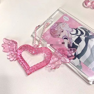 พร้อมส่ง! เก็บปลายทาง Heart keyring พวงกุญแจจี้รูปหัวใจ สไตล์เกาหลี พวงกุญแจอะคริลิคใส น่ารัก