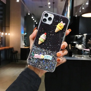 ภาพขนาดย่อของภาพหน้าปกสินค้าเคส For iPhone 12 11 Pro Max Xs X XR 6 6S 7 8 Plus 6+ 6s+ 7+ 8+ 6p 7p 8p mini SE 2020 Cartoon Cute Ice Cream Monster Glitter Clear Soft Phone Back Case Cover จากร้าน mddmy.th บน Shopee ภาพที่ 6