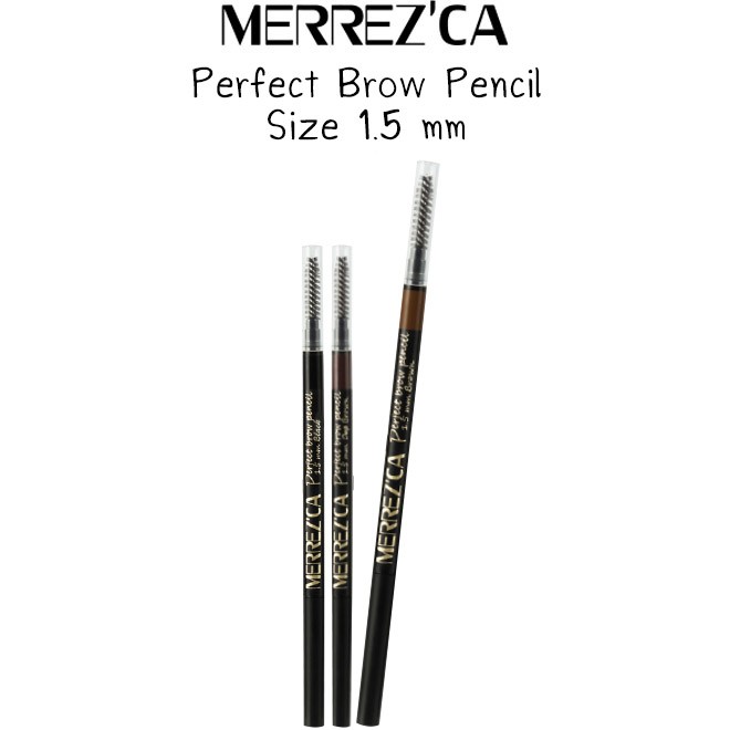 ราคาและรีวิว(แท้) Merrezca Perfect Brow Pencil 1.5mm เมอร์เรซกา เพอร์เฟค โบรว์ ดินสอเขียนคิ้ว Merrez'ca