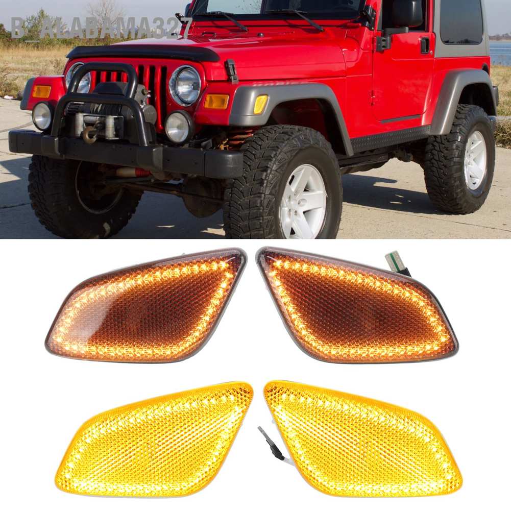 alabama327-ไฟเลี้ยว-led-สีเหลือง-กันน้ํา-แบบเปลี่ยน-55155628ac-สําหรับ-jeep-wrangler-1997-2006