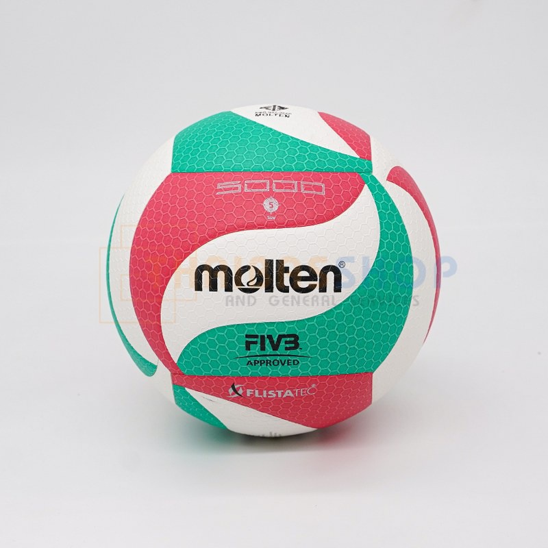 ภาพหน้าปกสินค้าลูกวอลเล่ย์ Molten V5M5000 100% ลูกวอลเลย์บอล size 5 หนัง PU ที่ใช้แข่งขันเกมส์นานาชาติ จากร้าน thaibasshop บน Shopee