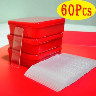 60Pcs Multifunctional Transparent Nano Non-Marking Double-Sided Tape Strong Adhesive Non-Slip Waterproof Tape Household Items